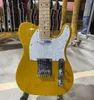 tl-Electric Guitar White Pearl Pickguard, Maple Fingerboard, Nature Yellow Color, High Quality Guitarar, Free Shipping
