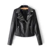 Dames Leer Kunstleer Mode Dames Zacht Motor Kunstleer Jassen Dames Lange mouw Herfst Winter Biker Street chic Zwart Roze Jas 231030