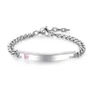 Braccialetti con ciondoli per coppia in acciaio al titanio liscio di design Lady Silver Ladies Bracciale in oro rosa con diamanti Bracciale da uomo Gioielli di lusso Bracciale a catena da donna Bracciale regalo