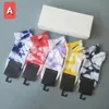 Mens Socks Tie Dye Women Strumpor Breattable Pure Cotton Wholesale Jogging Basketball Football Sports With Box T0ym