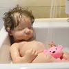 Bonecas de corpo inteiro de silicone mão cabelo enraizado perto olho reborn bebê boneca sem roupas 231031