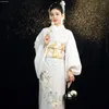 Abbigliamento etnico 2023 Abito kimono Stile giapponese Pavone Stampa floreale Allentato Indumenti da notte tradizionali Haori Abiti asiatici Pigiama Accappatoio