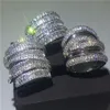 Choucong 3 Styles Big Promise Ring 925 STERLING Gümüş Pırlanta Nişan Düğün Bankası Halkalar Kadınlar Erkekler Parmak Mücevherat284h