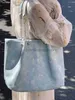 ショルダーバッグブルー女性ハンドバッグスウィートレディースシンプルなソウルバッグ