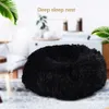 Kennes Pens Super Soft Pet Bed Kennel Dog okrągły kot zimowy ciepły śpiwór śpiwór długi Plush Duża poduszka szczeniaka 231031