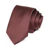 Gravatas borboletas masculinas de alta qualidade gravata marrom 7cm gravatas para homens moda formal gravata cavalheiro terno de negócios gravata de festa de trabalho com caixa de presente 231031