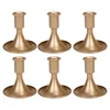 Castiçais 1/6pcs Jantar Romântico Golden Taper Titular Castiçal de Ferro Vintage para Festa de Casamento Decoração de Mesa de Jantar de Natal