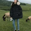 Trenchs de femmes Manteaux Femmes Parkas Coton Manteau d'hiver Pain Veste Femme Courte Lâche Épais Chaud Outwear Collier De Fourrure Artificielle Pardessus