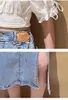 Clothing Sets Teen Girls Denim Skirts Clothes Set Summer Shouldless White Shirt Fashion Outfits For Size 8 10 12 13 14 Girl