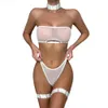 Großhandel heißer Verkauf Damenunterwäsche sexy BH und Höschen neues Design Dessous sexy heiß transparent 4 Stück Damen sexy Unterwäsche