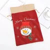Sac de décorations de Noël et sacs-cadeaux Sac de Père Noël pour avec cordon