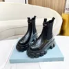 Botas de designer de luxo das mulheres impressão martin botas plataforma bota de trabalho bota de neve senhora marrom preto branco tornozelo botas sapatos de inverno