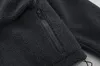 Giacca in pile soffice con cappuccio streetwear harajuku fuzzy peluche patchwork cerniera spessa cappotti caldi giacca allentata moda 2023