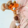 PACIFIER HOLDER CLIPS# CARTOON BUNNY CHAIN ​​CLIP WOOCHET BEAR TEETTHING Baby Teether Soother Holder Born Chew Toys Clips 231031