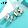 Double T wedding rings Engagement ring 925 silver sterlling jewelry desinger for couples men women valentine's day party gift211t