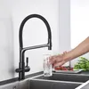 Küchenarmaturen Wasserfilter Wasserhahn Messing Trinken gefiltert Kran Dual Auslauf Mixer 360 Grad Rotation Reinigungsfunktion Wasserhähne 231030