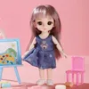 Dolls Doll Girl Toy Mini Movible Joint Baby 3D Vackra leksaker för flickkläder Klä upp 112 mode 17cm gåvor 231031