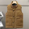 Down Jacket Vest Mens Puffer Jacket förtjockad varm vindtät lös bekväm comant casual enkel modefärg stor storlek höst och vinter ny modell designer rockar