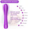Gode vibrateur étanche pour femme avec 9 modes de vibration puissants sans effort I
