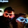 Super Brightness And High Quality Red Color El Wire Neon Light Glasses With Dc3v Battery Inverter