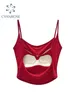 Débardeurs pour femmes Red Crop Top Vintage Y2K Summer Camisole sans manches Mode Streetwear Casual Femme Sexy Off Épaule Blanc Gilet 2023