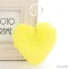 Цепочка для мобильного телефона Милое персиковое сердце Шарик для волос Брелок для ключей Шарик в форме сердца Подвеска Сумка Подвеска Плюшевый кулон в форме сердца R231031