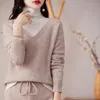 Women's Two Piece Pants 2023 Wool Set Long Sleeve Knitted High Neck Pullover Sweater Loose Comfortable Wide Leg Cashmere