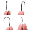 20 pièces/50 pièces Lots hameçons de pêche poulpe gabarit en acier au carbone barbelé crochet unique fournisseur en gros hameçons pour outil de pêche à la carpe pêcheFishhooks hooks fishing 3 0