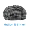 Berets Spring Summer Plaid Sboy Cap Peaky Octagonowy kapelusz Vintage Soft Casual Beret Cap Visor Gatsby Flat Ivy Hat Four Seasons 231030