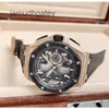 AP Swiss Relógios de pulso de luxo Royal Ap Oak Offshore Series 26288OF.OO.D002CR.01 Relógio masculino mecânico manual em ouro rosa 18k/carbono forjado