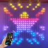 Christmas Decorations Smart Led Curtain Light Bluetooth App Music Sync DIY Display Picture Text String RGB Colorful Lit for Bedroom Festival Party Dec 231030