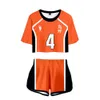 Plus size 4xl haikyuu traje voleibol clube shorts camiseta masculino feminino cosplay hinata shoyo roupas esportivas uniforme c42a58