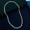 Chains 2023 S925 Silver Heart-shaped White High Carbon Diamond Necklace 45cm European And American High-end Women's Neck Accessorie