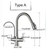 Robinets de cuisine Uythner robinet de filtre à eau robinets de cuisine mélangeur de robinet à double poignée rotation à 360 degrés fonction de Purification robinets 231030