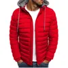 Jaquetas masculinas inverno sólido parkas com capuz zíper moda casaco de algodão jaqueta casual roupa quente casaco streetwear puffer 231031