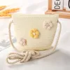 Hats Summer Girls Straw Sun Hat Floral Handbag Sets Child Baby Outdoor Beach Bags Set Travel Holiday Casual Cap