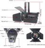 V-Show 200w LED Fresnel Spotlight com zoom manual DMX Theatre Studio Concert Stage Lighting