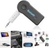 Universal Bluetooth Car Kit A2DP Wireless Aux Audiomuziekontvanger Adapter Handsfree met MIC voor telefoon Mp3 Retailpakket ZZ ZZ