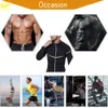 Herren-Körperformer LAZAWG Herren-Saunajacke zum Abnehmen, Reißverschluss, dünnes Schweißoberteil, langärmelig, zum Abnehmen von Fett, Körperformer, Übung, Sportbekleidung, 231030