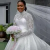 Modesto mangas compridas trem destacável vestido de casamento renda sereia appliqued tule voltar vestidos de noiva para eventos de noivado senhora africana