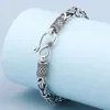 Chain BOCAI S925 Sterling Silver Bracelets for Men Women Vintage Classic Peace Pattern 4mm 5mm 6mm 7mm 8mm Twist-chain Argentum Bangle 231030