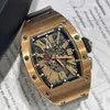 Luxury Watch Richrdsmilers Mechanical Movement Tourbillon Women's RM037 18K Gold Wristwatch Second Hand