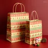 クリスマス装飾4PCSギフトバッグエルクツリークッキーペーパーXmaxキャンディーラップギフトChristma Party Suppliesバッグの装飾