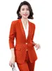 Calças femininas de duas peças outono inverno senhoras calça terno formal mulheres escritório trabalho desgaste 2 peça conjunto feminino manga longa blazer e calças 231031