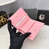 womens designer wallet Luxury Small wallets Original Quality Genuine Leather Card Holder Short Ladies Cowhide Buckle Multi Slot Zero Purse With Box
