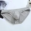 Cuecas masculinas de algodão briefs confortável homem roupa interior plus size respirável adulto baixo-rise breve calcinha sólida biquíni 2023