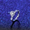 Moissanite Diamond Ring S925 Sterling Silver Twisted Classic Moissanite Ring Europe Women Fashion Luxury Ring Wedding Party Casual Versatile High end Jewelry SPC