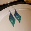 Dangle Chandelier Sparkling long tassel rhinestone pendant earrings rainbow crystal earrings suitable for ladies brides and wedding jewelry 231031
