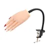 Nail Practice Display Female Silicone Fake Hand Model with Table Clip False Nails Art Practice Hands Real Mannequin Female Model Display Insert 231030