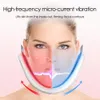 Dispositifs de soins du visage Machine de levage à microcourant V Double dissolvant de menton EMS masseur compresse dispositif de beauté de rajeunissement de la peau 231030